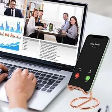 Elegant Metal Rose Gold Phone Stand for All Devices