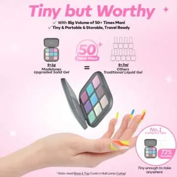 Modelones 2023 Crème Gel Nail Polish Set - 9 Colors Compact