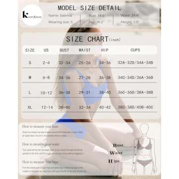 KerryKreey High Waisted Bikini Sets for Women Tummy Control Swimsuit Push Up Crop Top 2 Piece Teen Girls Bathing Suits