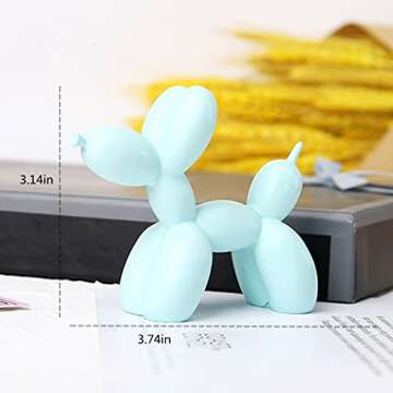 Eonyea Balloon Dog Mini Art Animal Small Statue (Light Blue)