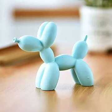 Eonyea Balloon Dog Mini Art Animal Small Statue (Light Blue)