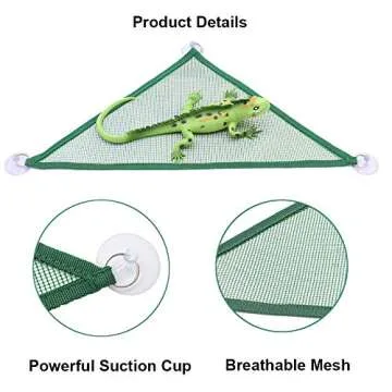 ADOGGYGO Green Bearded Dragon Hammock - Reptile Lounger