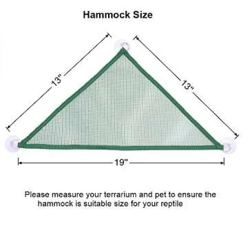 ADOGGYGO Green Bearded Dragon Hammock - Reptile Lounger