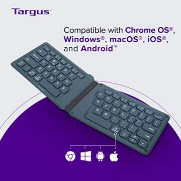 Ergonomic Foldable Bluetooth Keyboard for Mobile Devices