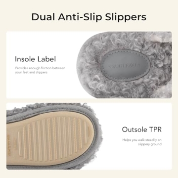 Furry Faux Wool Slippers for Women in Ash Gray