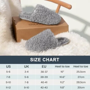 Furry Faux Wool Slippers for Women in Ash Gray