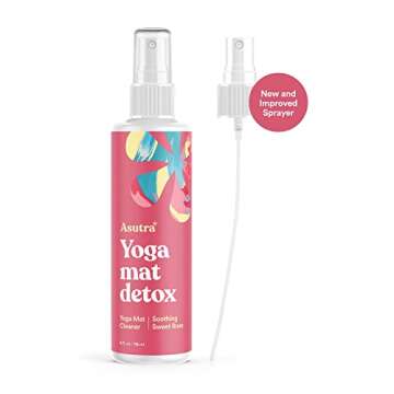 ASUTRA Yoga Mat Cleaner Spray (Soothing Sweet Rose), 4 fl oz - No Slippery Residue, Organic Essentia...