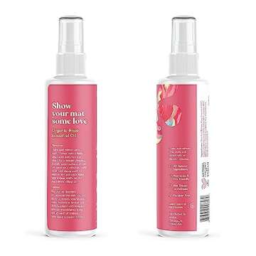 ASUTRA Yoga Mat Cleaner Spray (Soothing Sweet Rose), 4 fl oz - No Slippery Residue, Organic Essential Oils, Deep-Cleansing for Fitness Gear & Gym Equipment, Microfiber Towel Included