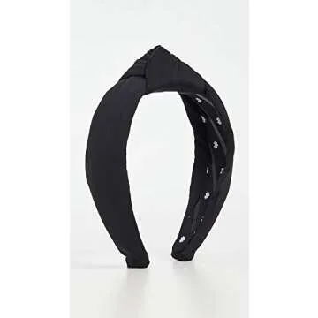 Lele Sadoughi Women's Neoprene Knotted Headband - Elegant Black Accessory