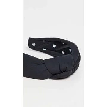 Lele Sadoughi Knotted Headband - Black Neoprene Style