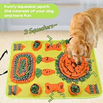 INNOLV Sniff Digging Treat, Snuffle Mat for Puppy, Dog Enrichment Toys Mental Stimulation Boredom Play Mat for Small/Medium Dogs, Large 40" x 28"