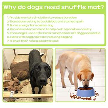 INNOLV Sniff Digging Treat, Snuffle Mat for Puppy, Dog Enrichment Toys Mental Stimulation Boredom Play Mat for Small/Medium Dogs, Large 40" x 28"