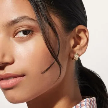 Ana Luisa Huggie Hoop Earrings - Hypoallergenic Gold Charm