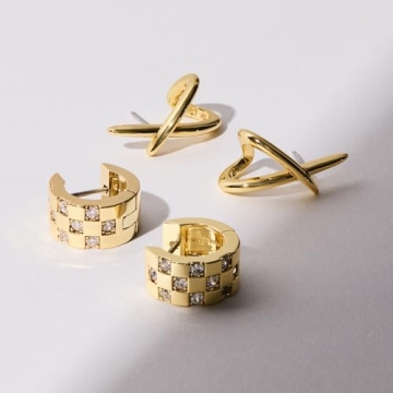 Ana Luisa Huggie Hoop Earrings - Hypoallergenic Gold Charm