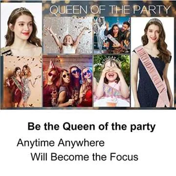 BLUPLE Birthday Queen Sash for Celebrating in Style