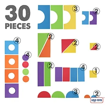 LOLO TOYS Giant Foam Blocks 30-Piece Toddler Building Set
