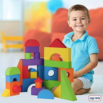 LOLO TOYS Giant Foam Blocks 30-Piece Toddler Building Set