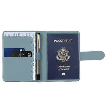 Melsbrinna Passport Holder Covers Case, Waterproof Rfid Blocking Travel Wallet Passport Holder with ...