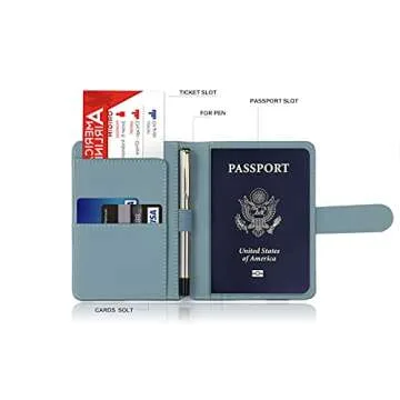 Melsbrinna Passport Holder - Travel Wallet, RFID Blocking