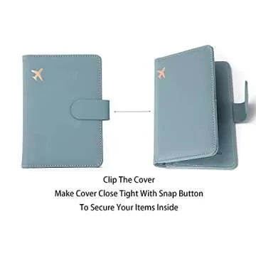 Melsbrinna Passport Holder - Travel Wallet, RFID Blocking