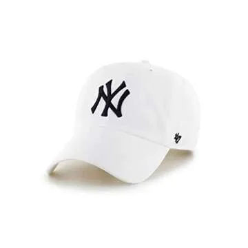 MLB New York Yankees Men’s '47 Brand Clean Up Cap - Stylish & Comfortable Adjustable Cotton Cap