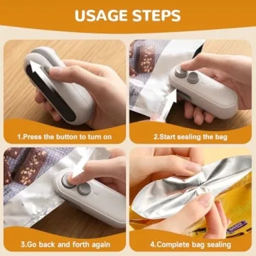 Mini Bag Sealer for Food Storage Portable Rechargeable