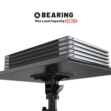 FOUR UNCLES Projector Tripod Stand, 23 to 63 Inch Laptop Tripod Adjustable Height, Portable Projector Stand for Outdoor Movies, DJ Racks Mount with Gooseneck Phone Holder, Apply to Stage or Studio