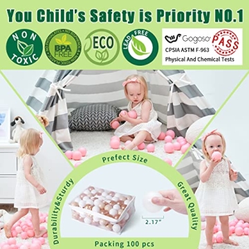GOGOSO 100pcs Balls for Ball Pit - Safe Fun for Toddlers
