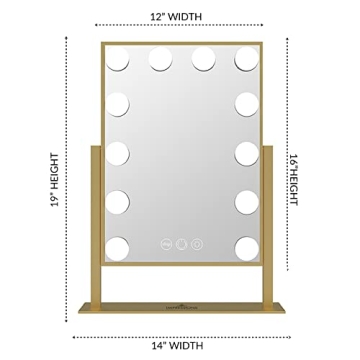 Impressions Vanity Hollywood Tri-Tone XL LED Makeup Mirror