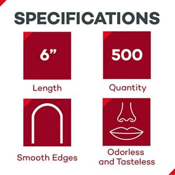 Dealmed 6” Senior Tongue Depressors – 500 Non-Sterile Wood Tongue Depressor Sticks for Crafts, M...