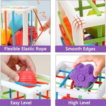 SEPHIX Montessori Activity Cube for 6-18 Months Toddlers