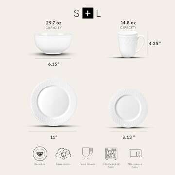 Elegant 16-Piece Bone China Dinnerware Set