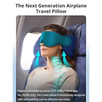 Inspireyes Travel Pillows for Ultimate Airplane Comfort