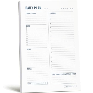 Two Tumbleweeds Daily Planner Notepad - 50 Sheets of Organization