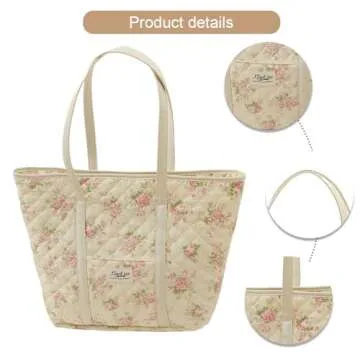 Stylish AZURAOKEY Floral Tote Bag for Women - Chic Design