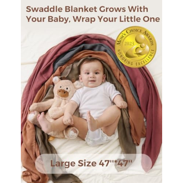 Momcozy Muslin Swaddle Blankets, 4-Pack Baby Essentials