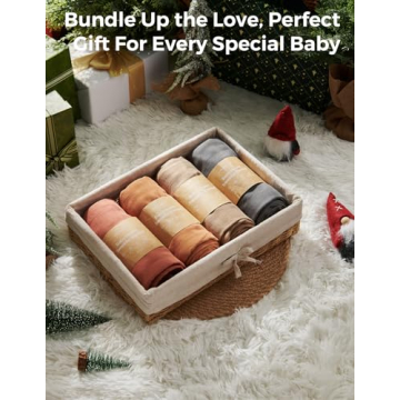 Momcozy Muslin Swaddle Blankets, 4-Pack Baby Essentials