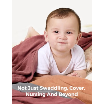 Momcozy Muslin Swaddle Blankets, 4-Pack Baby Essentials