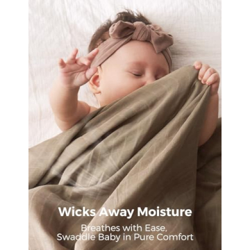 Momcozy Muslin Swaddle Blankets, 4-Pack Baby Essentials