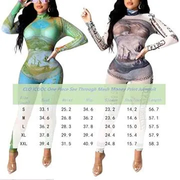 CLO ICOOL Women's Sexy Bodycon See Through Jumpsuit Long Sleeve Skinny Pants One Pieces Club Romper,White,Large