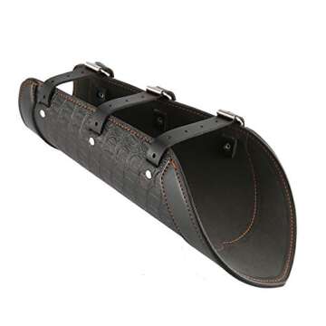 HZMAN Long Style Knights Leather Battle Arm Guard Bracers Medieval Armor Costume - Leather Armband Pair