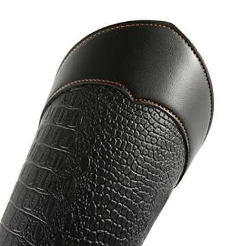 HZMAN Long Style Knights Leather Battle Arm Guard Bracers Medieval Armor Costume - Leather Armband Pair