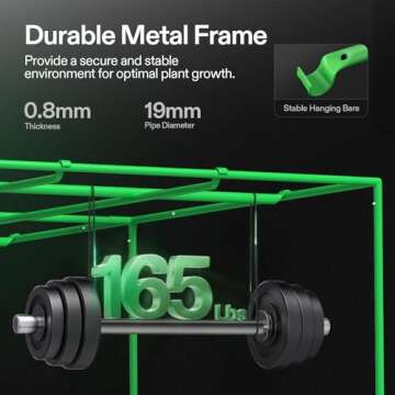 VIVOSUN S888 8x8 Grow Tent, 96"x96"x80" High Reflective Mylar with Observation Window and Floor Tray for Hydroponics Indoor Plant for VS4000/VSF4300