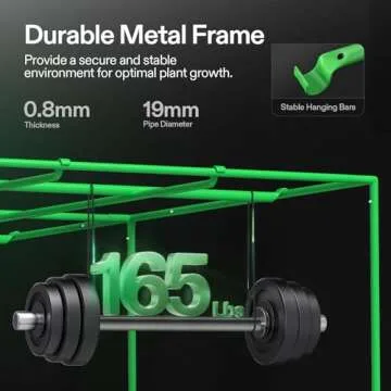 VIVOSUN S888 8x8 Grow Tent, 96"x96"x80" High Reflective Mylar with Observation Window and Floor Tray for Hydroponics Indoor Plant for VS4000/VSF4300