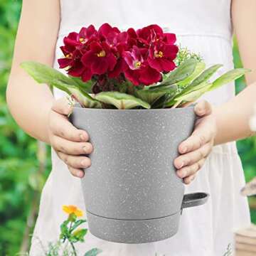 Ten-stone Self Watering Plant Pots Set for Indoor Use