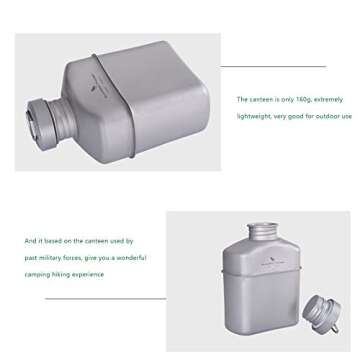 Lightweight 1100ml Titanium Military Canteen for Adventures