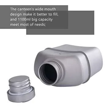 Lightweight 1100ml Titanium Military Canteen for Adventures