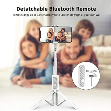 ATUMTEK Selfie Stick Tripod with Bluetooth Remote for iPhone