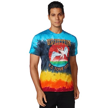 Liquid Blue Men's Led Zeppelin Vintage 1975 T-Shirt