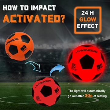 Vioaioada Light Up Soccer Ball - Glow Soccer Fun